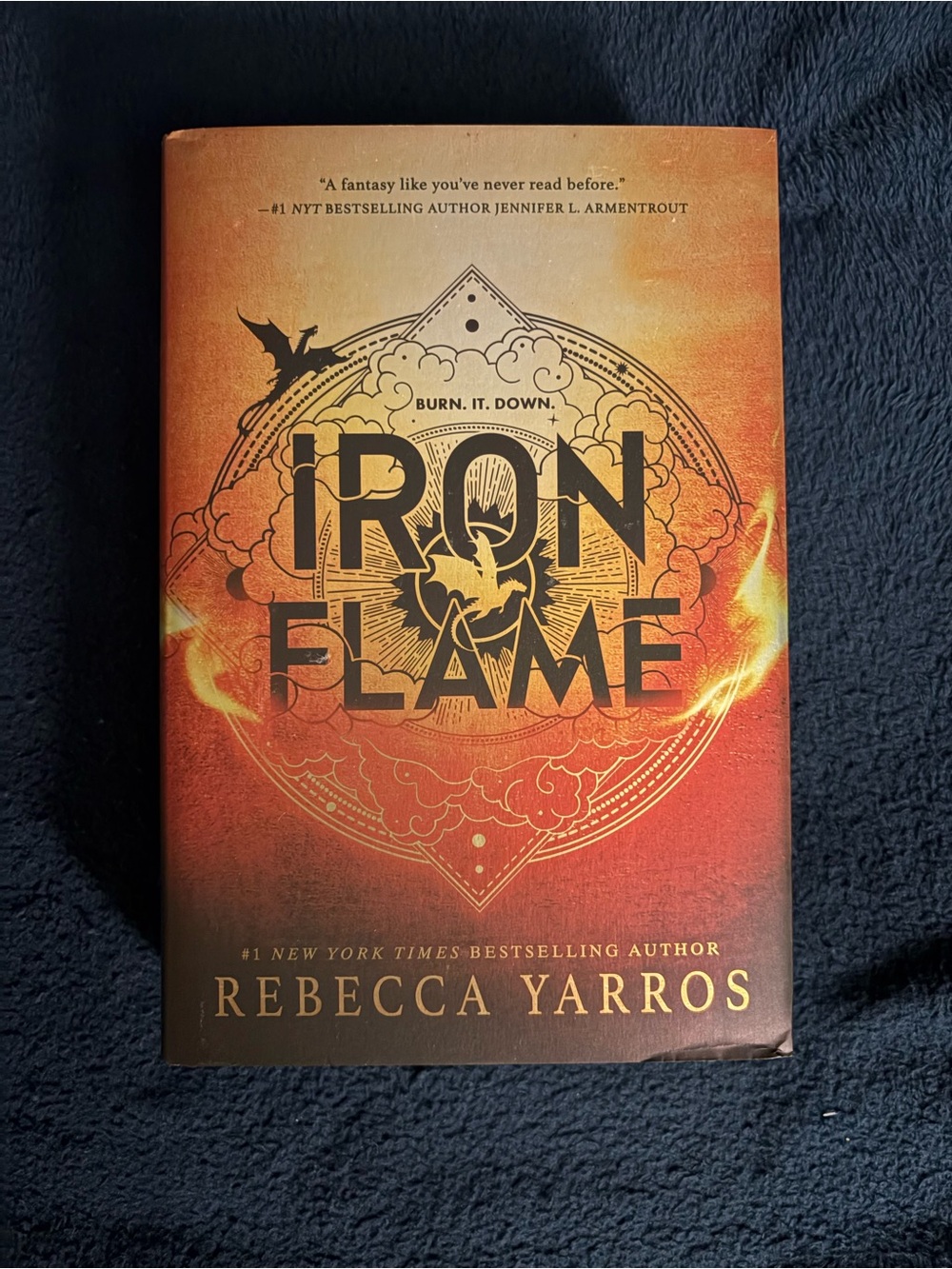 Iron Flame — Orange & Gold Fantasy Hardcover